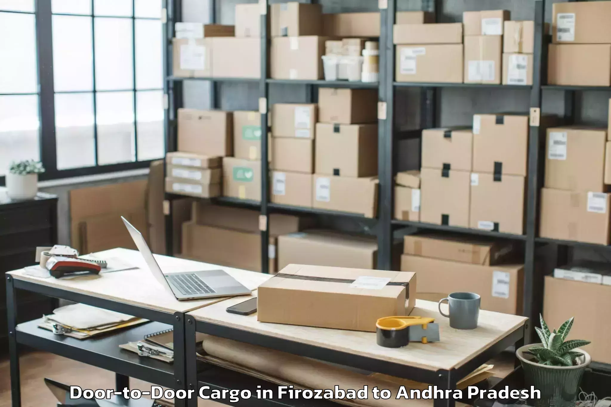 Firozabad to Gudlavalleru Door To Door Cargo Booking